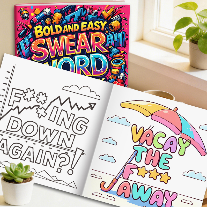Adult Coloring Book Stress Relief - Книга-раскраска для взрослых с юмористическими и