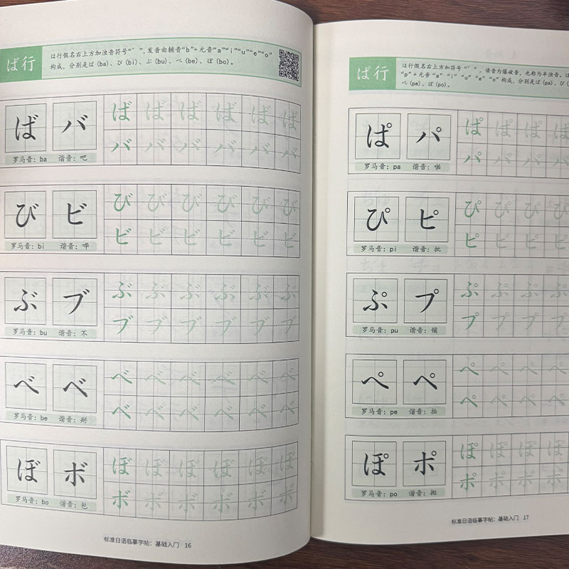 Chinese Calligraphy Practice Book - Тетрадь для практики японской каллиграфии (хирагана