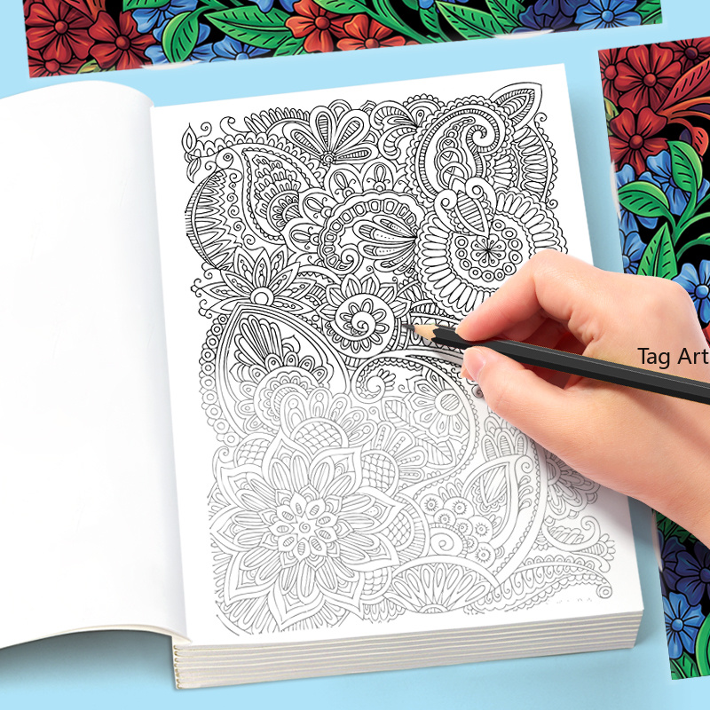 Книга-раскраска для взрослых:  – обзор и цена Adult Coloring Book Stress Relief