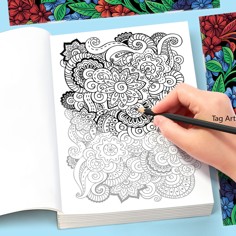 Книга-раскраска для взрослых:  – обзор и цена Adult Coloring Book Stress Relief