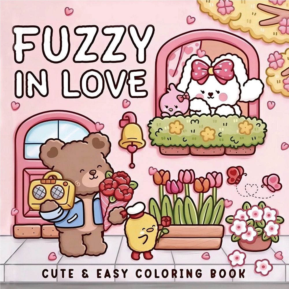 FUZZY IN LOVE книжка-раскраска – обзор и цена Adult Coloring Book Stress Relief