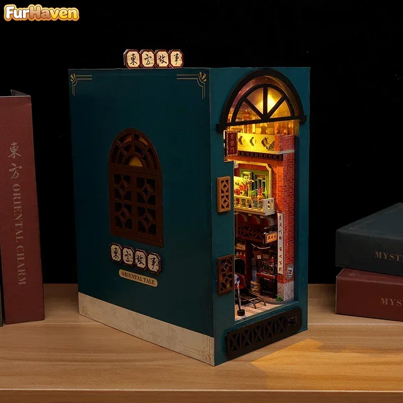 Набор для сборки миниатюрной д – обзор и цена Diy Wooden Book Nook Kit Shelf Insert