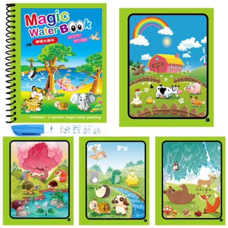 1 шт. многоразовая волшебная в – обзор и цена Reusable Water Magic Coloring Book