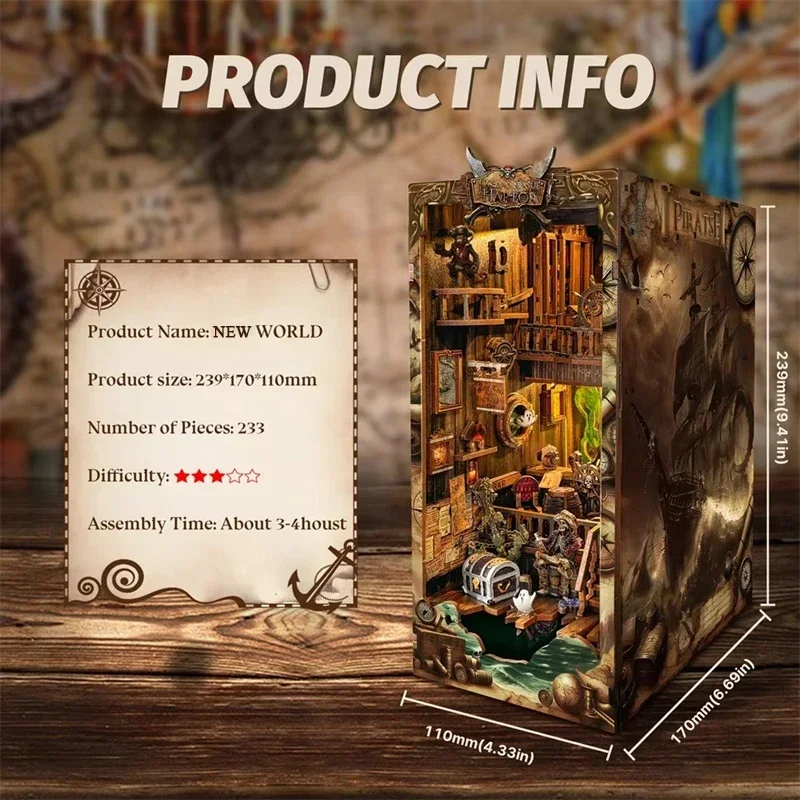 НОВЫЙ Набор для самостоятельно – обзор и цена Diy Wooden Book Nook Kit Shelf Insert