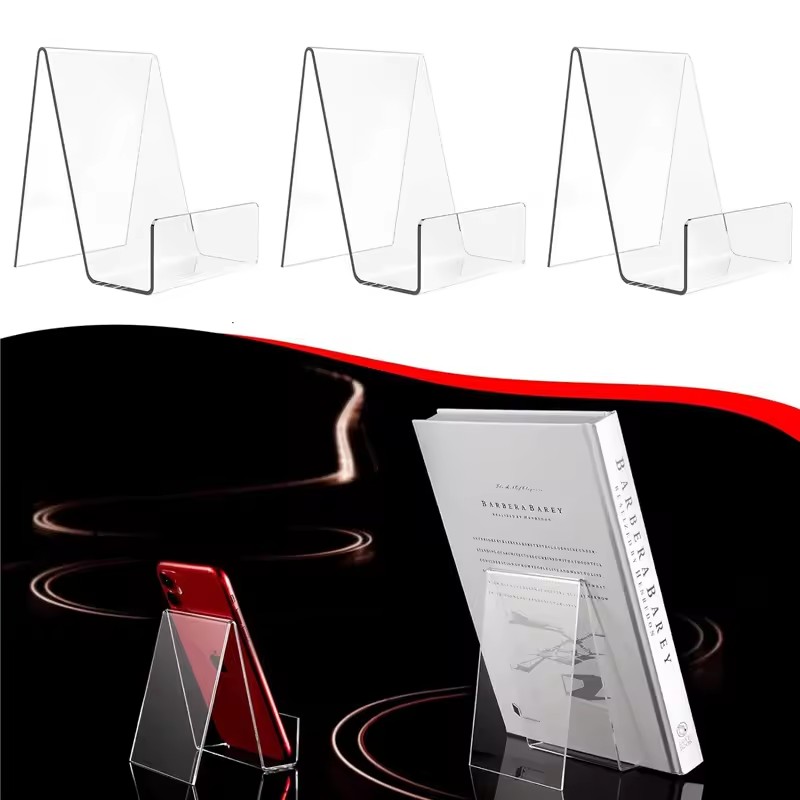4 шт. прозрачных регулируемых  – обзор и цена Clear Acrylic Book Stand Holder